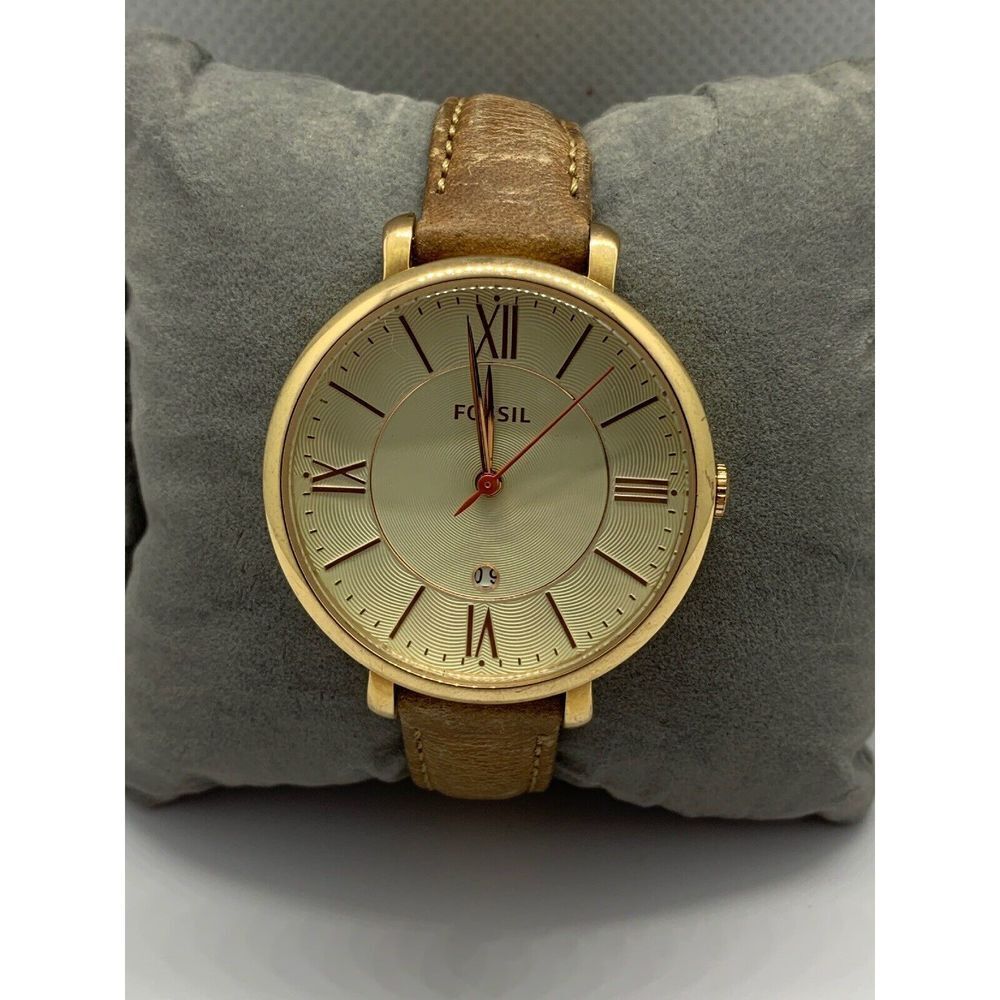 Fossil ES3487 Women's Camel Leather Analog Dial Quartz Genuine Wrist Watch ZZ178